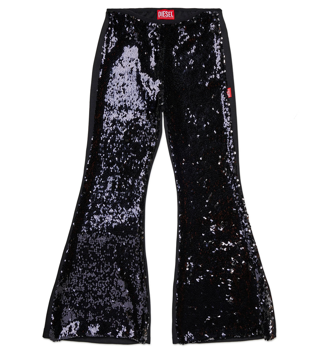 pantalone flare pailettes