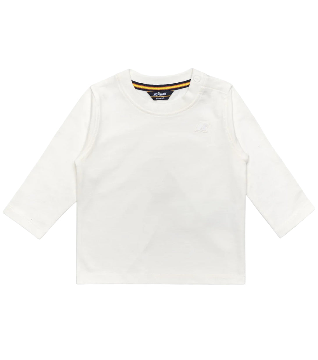 t-shirt neonato manica lunga k-way bianca