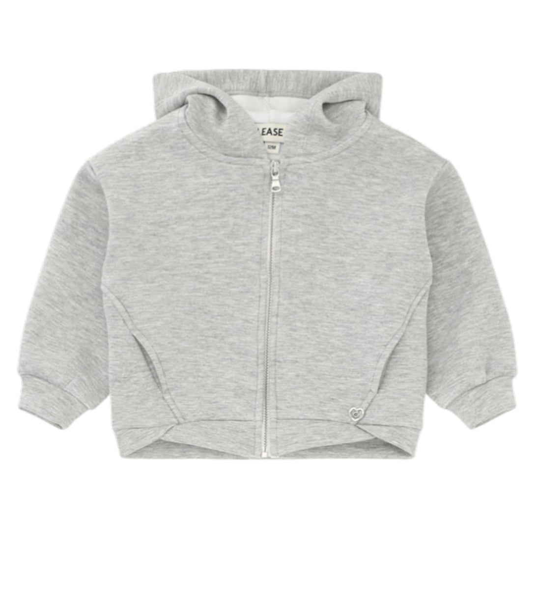 felpa cappuccio grigio please