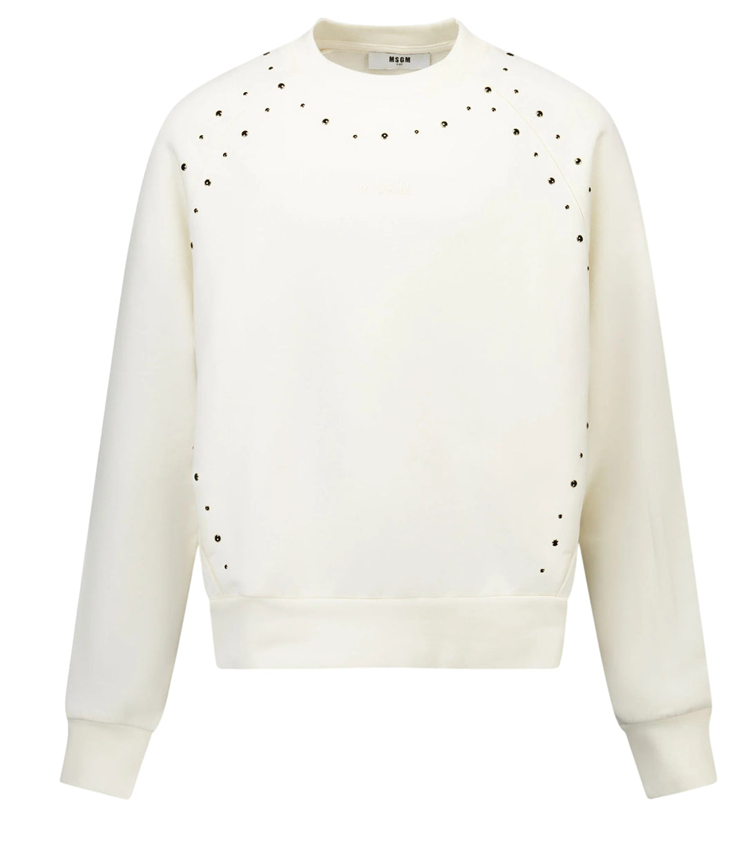 felpa borchie crema msgm