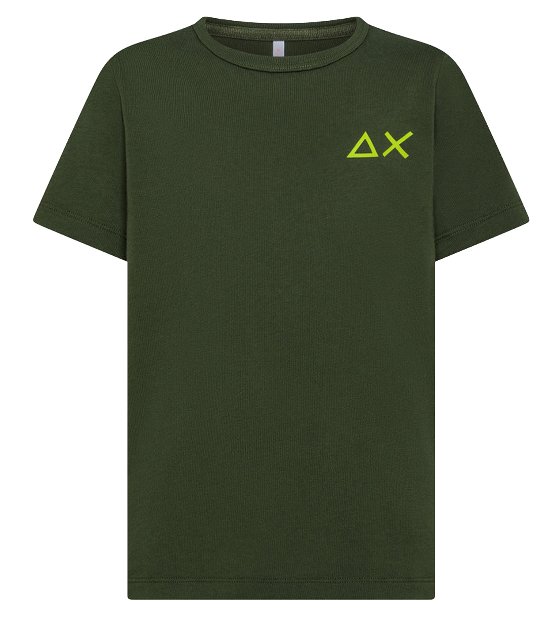 t-shirt logo verde militare