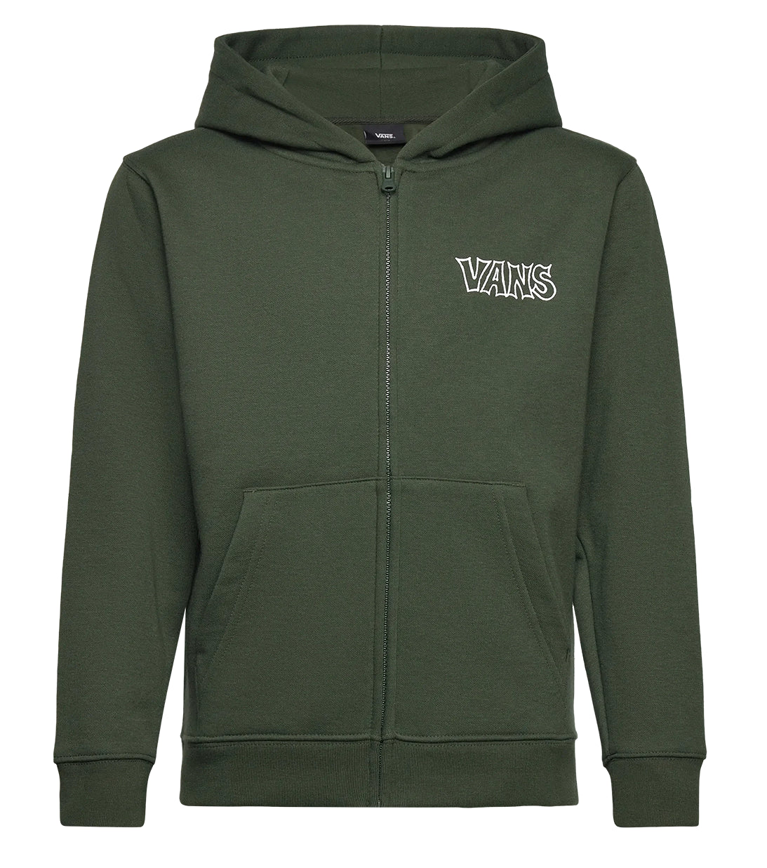 felpa verde zip vans