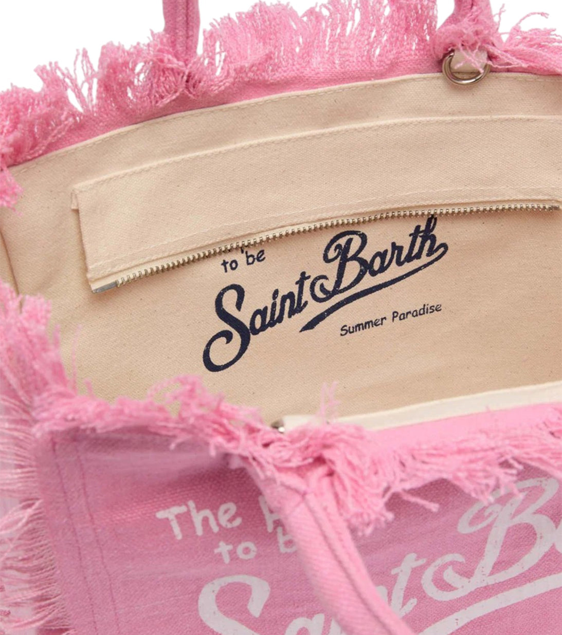 Borsa saint bart lino rosa