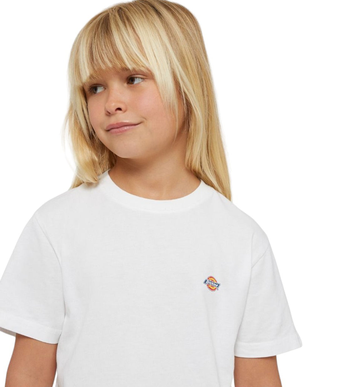 t-shirt dickies logo piccolo bianco