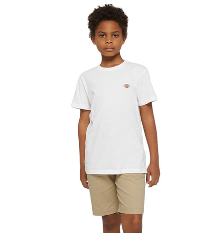 t-shirt dickies logo piccolo bianco