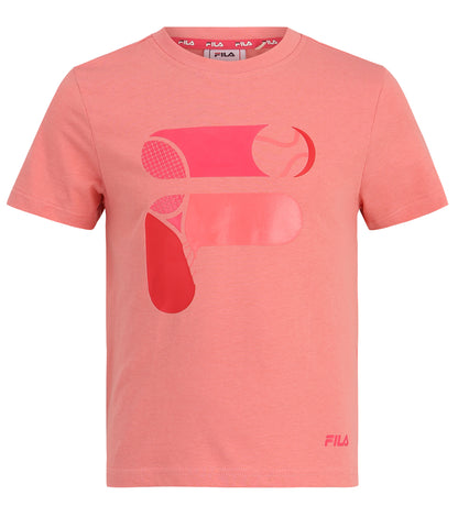 t-shirt logo fila rosa
