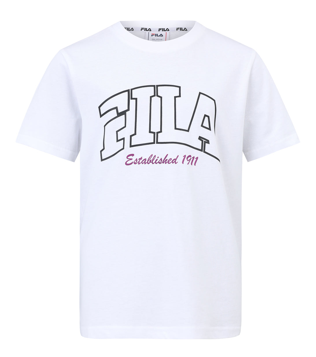 t-shirt logo leopardato fila