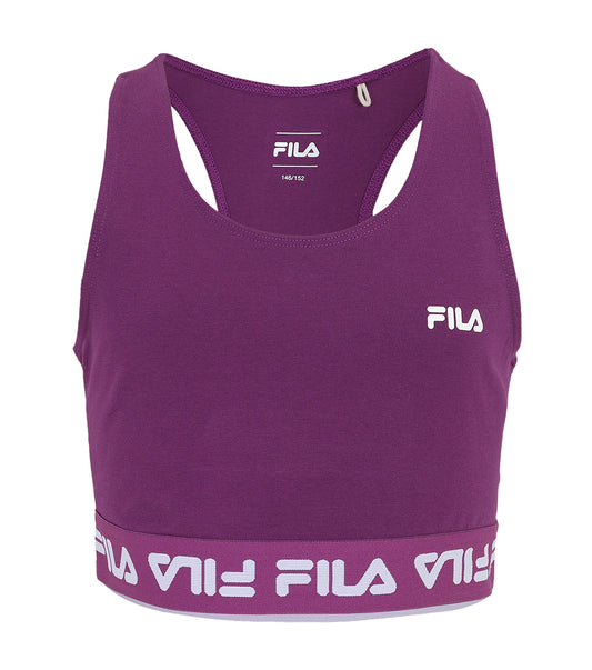 t-shirt nera logo fluo fila