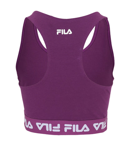 t-shirt nera logo fluo fila