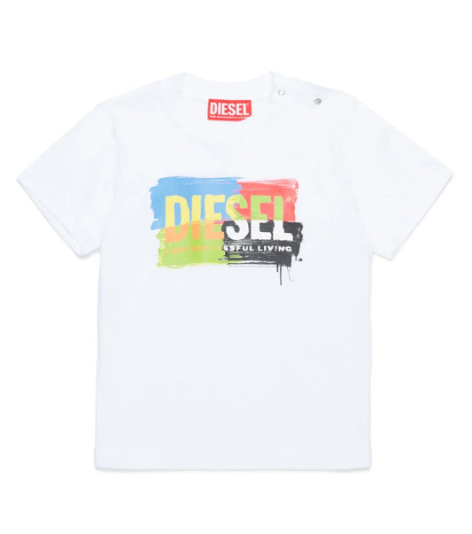 t-shirt logo multicolor diesel