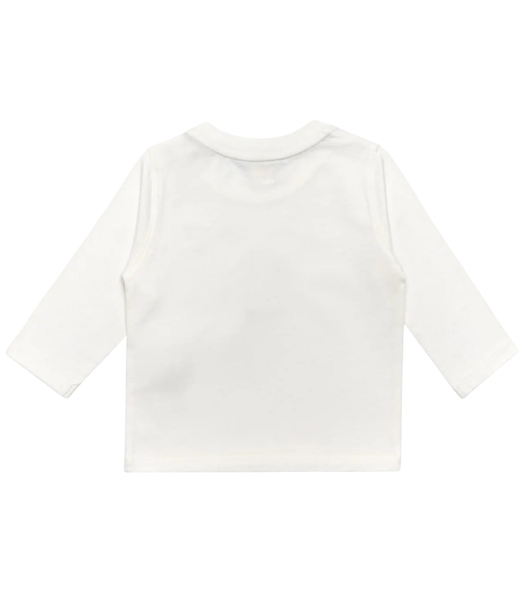 t-shirt neonato manica lunga k-way bianca