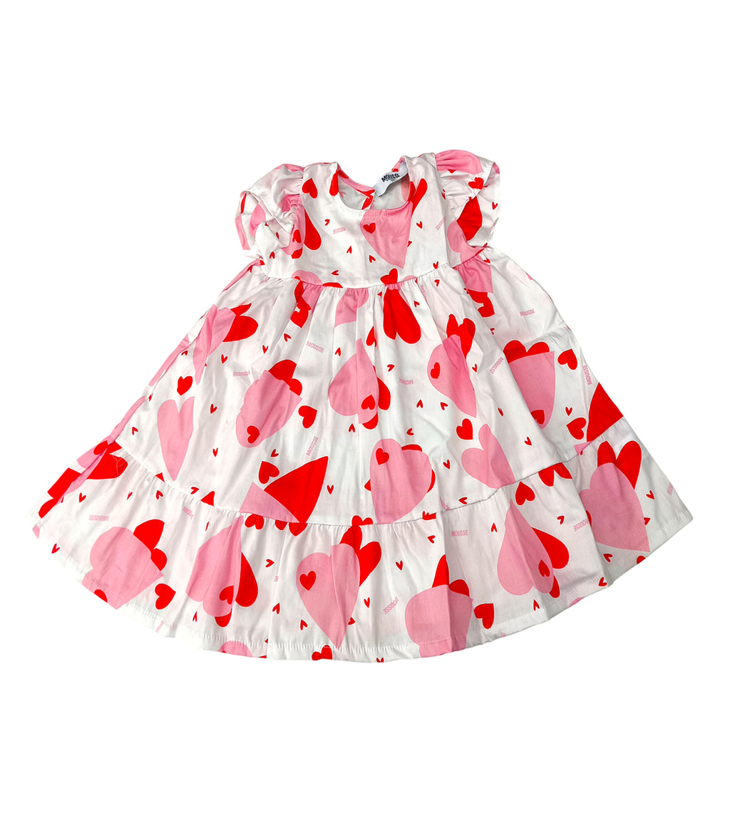 MOUSSE KIDS - Abito Popeline Cuori
