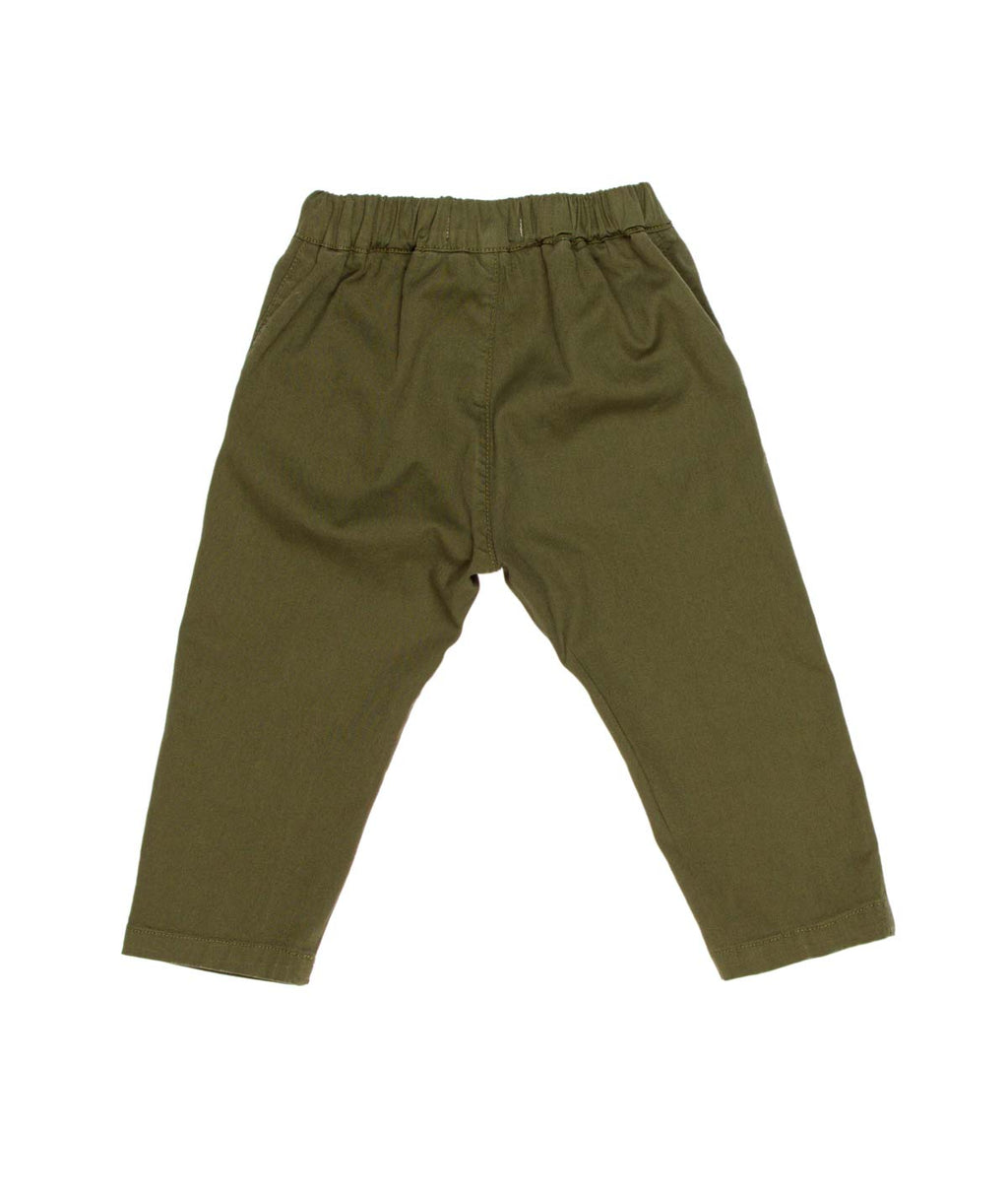 pantalone chino verde militare
