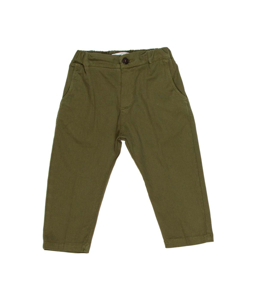 pantalone chino verde militare