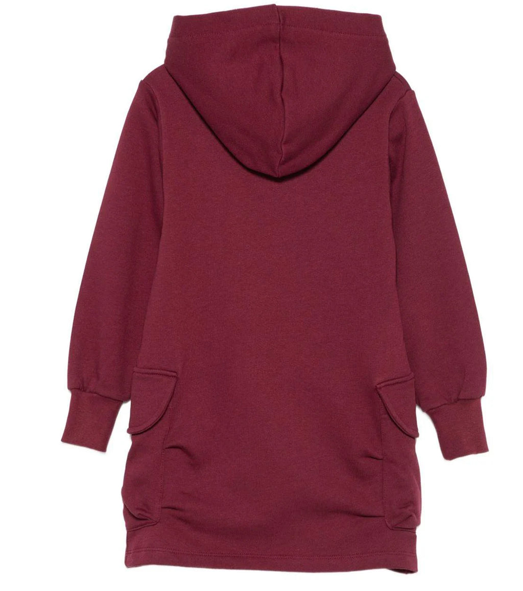 abito in felpa bordeux msgm