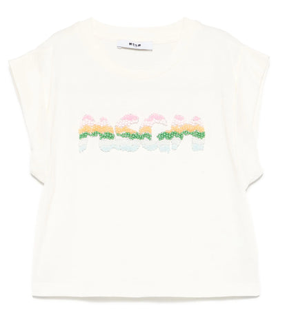 T-shirt perline msgm