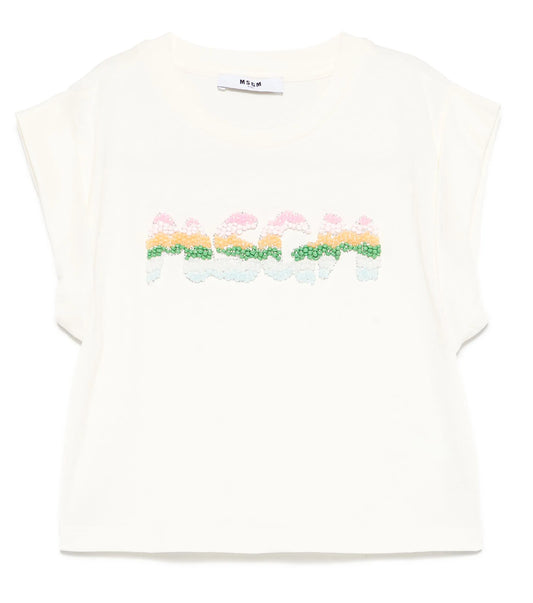 T-shirt perline msgm