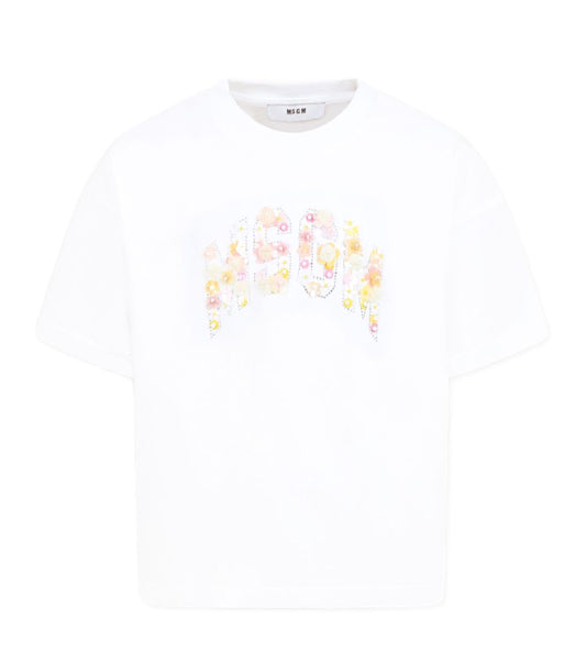 MSGM - T-shirt Logo Perline