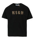 t-shirt msgm logo animalier