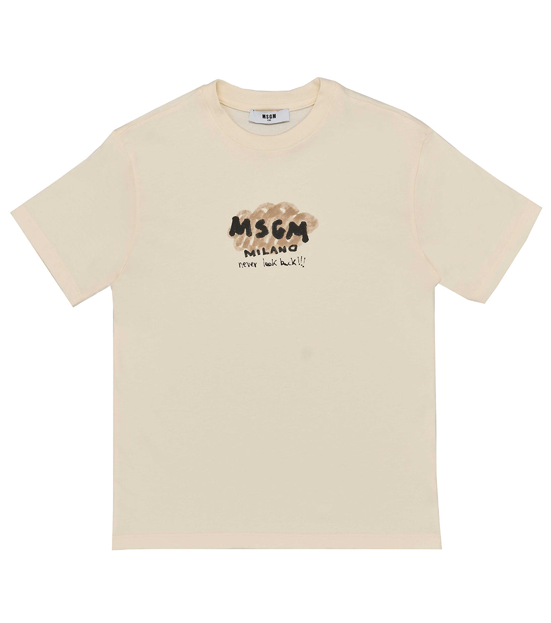 t-shirt crema msgm