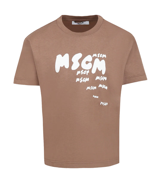 T-shirt marrone msgm