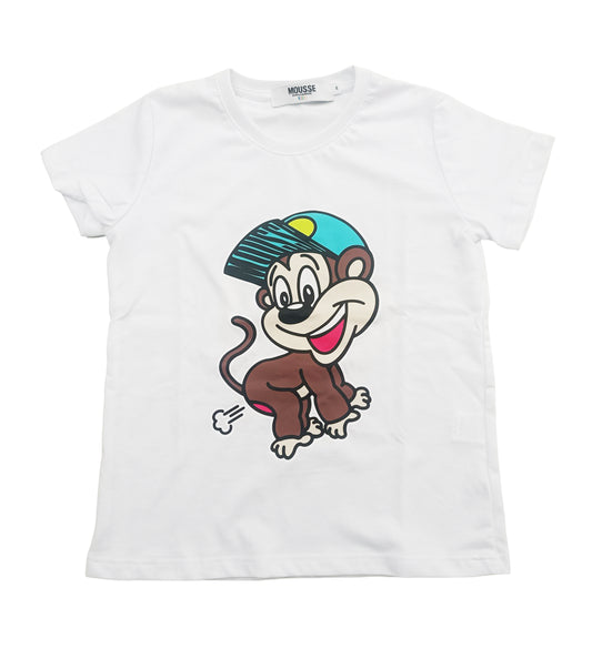 t-shirt monkey smile mousse dans la bouche