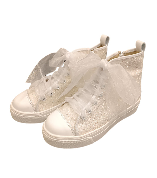 scarpa modello converse glitter bianco panyno
