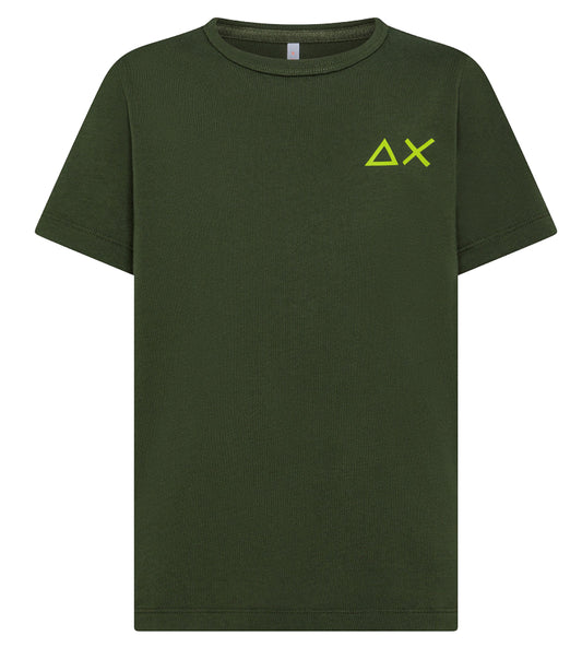 t-shirt logo verde militare