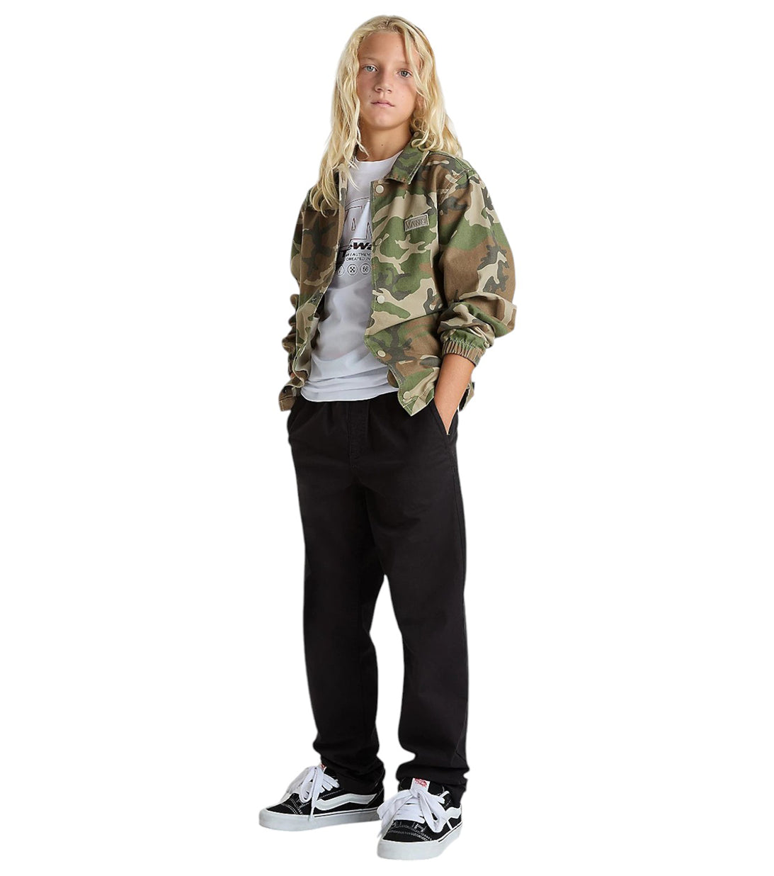 giacca tela  camouflage vans