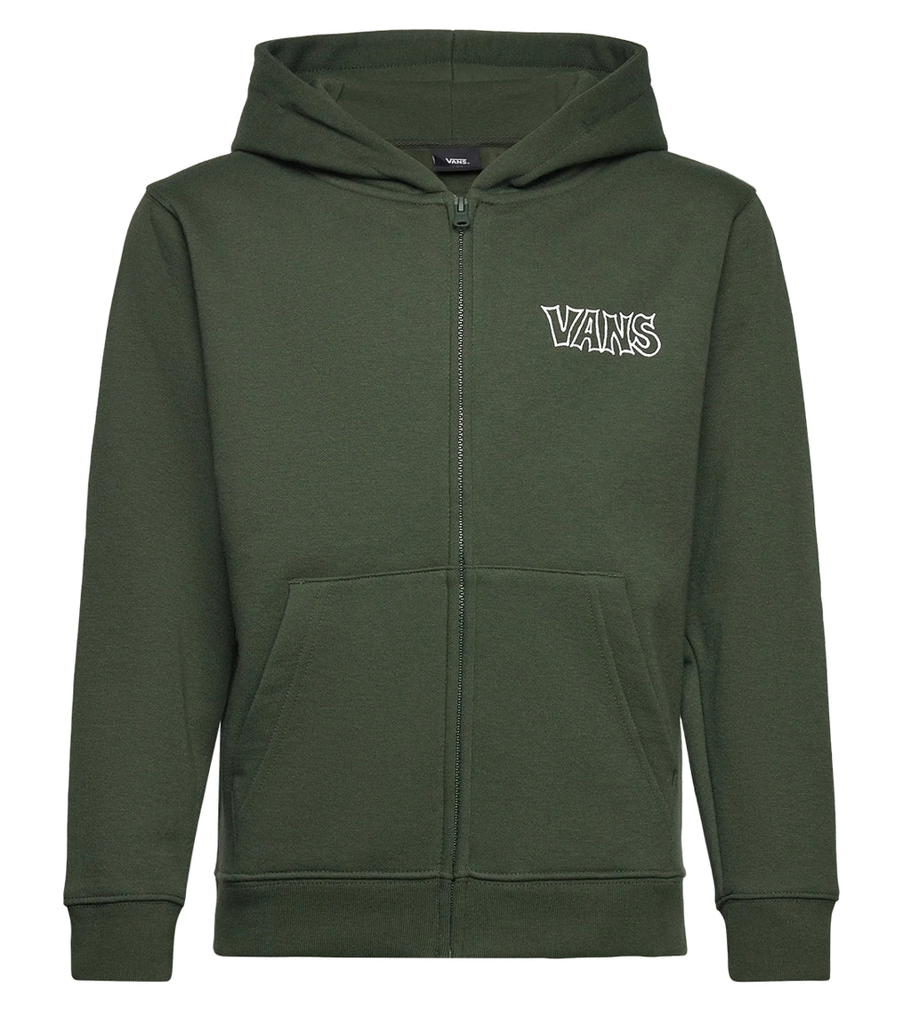 felpa verde zip vans