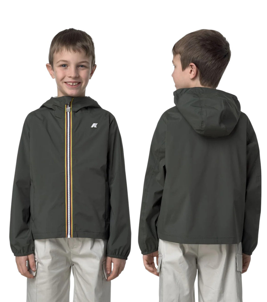 k-way verde militare bambino